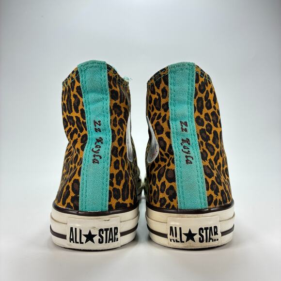 Converse Chuck 70 Hi Varsity Remix Brown Cheetah High Top Sneakers Womens Sz 9.5 - Picture 5 of 10